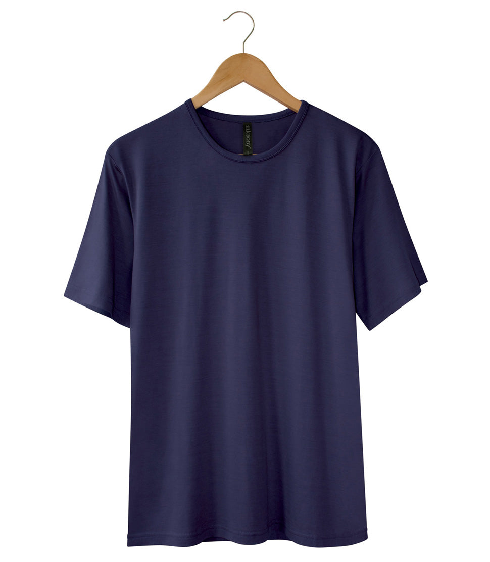 Men's Silkspun Short Sleeved Crew in Navy