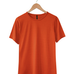 Men's Silkspun Short Sleeved Crew in Orange Blaze