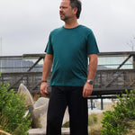 Men's Silkspun Short Sleeve Crew in Deep Sea green