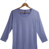 Women's Silkspun 3/4 Sleeve Scoop in Forget-Me-Not