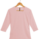 Women's Silkspun 3/4 Sleeve Scoop in Shell Pink