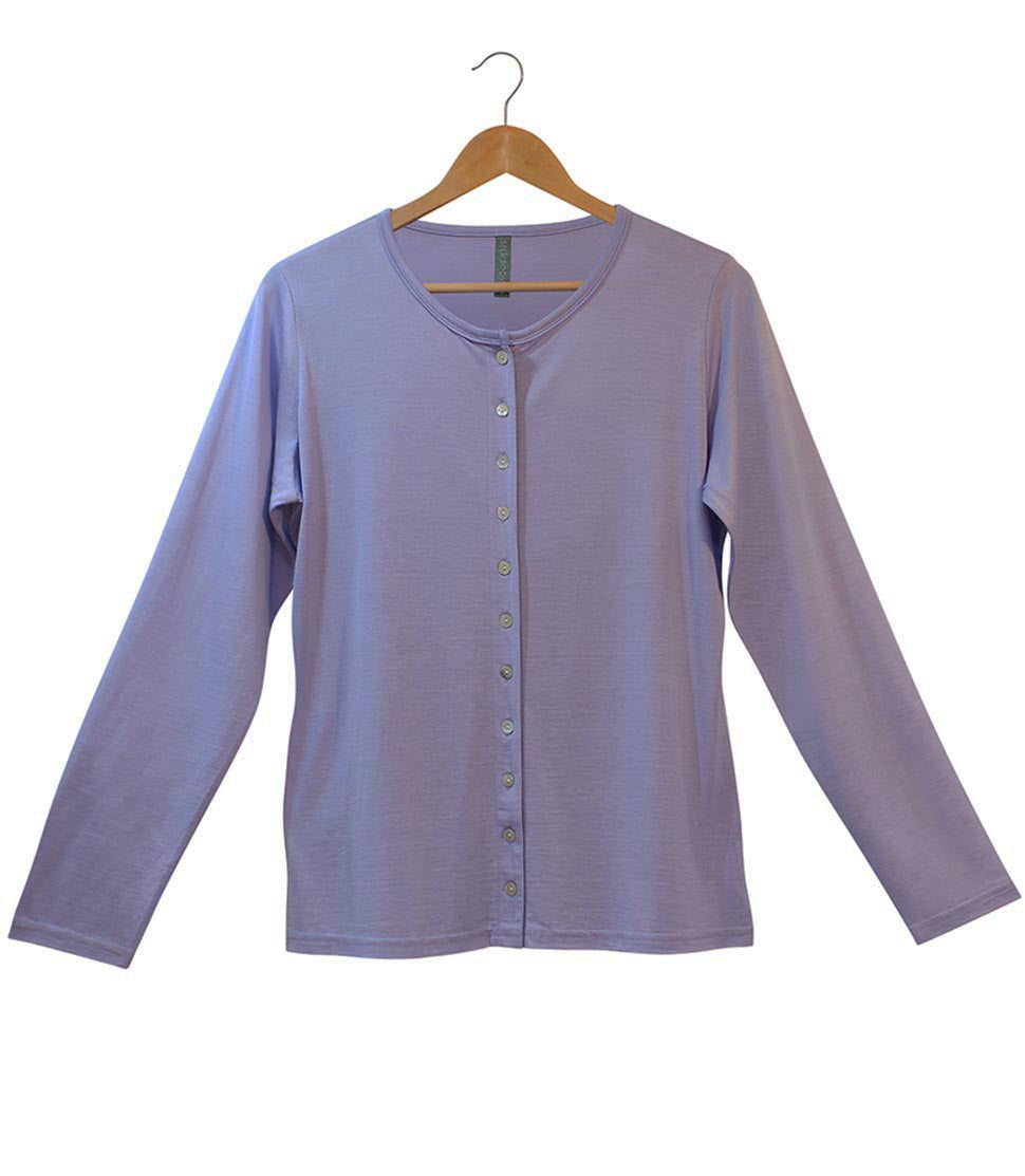 Women's Silkspun Cardigan in Forget-Me-Not Blue