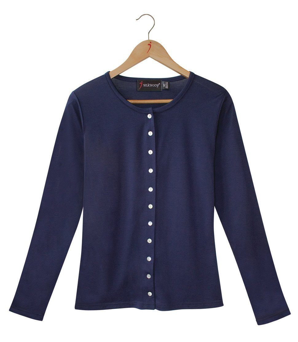 Women's Silkspun Cardigan in Navy