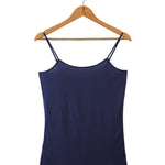 Women's Silkspun Long Camisole in Navy