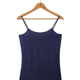 Women's Silkspun Long Camisole in Navy