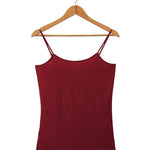 Women's Silkspun Long Camisole in Sunset Red