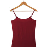 Women's Silkspun Long Camisole in Sunset Red