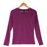 Women's Silkspun Long Sleeve Scoop in Mulberry Pink