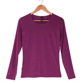Women's Silkspun Long Sleeve Scoop in Mulberry Pink