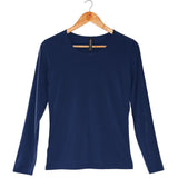 Women's Silkspun Long Sleeve Scoop in Navy
