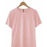 Women's Silkspun Short Sleeve Crew in Shell Pink