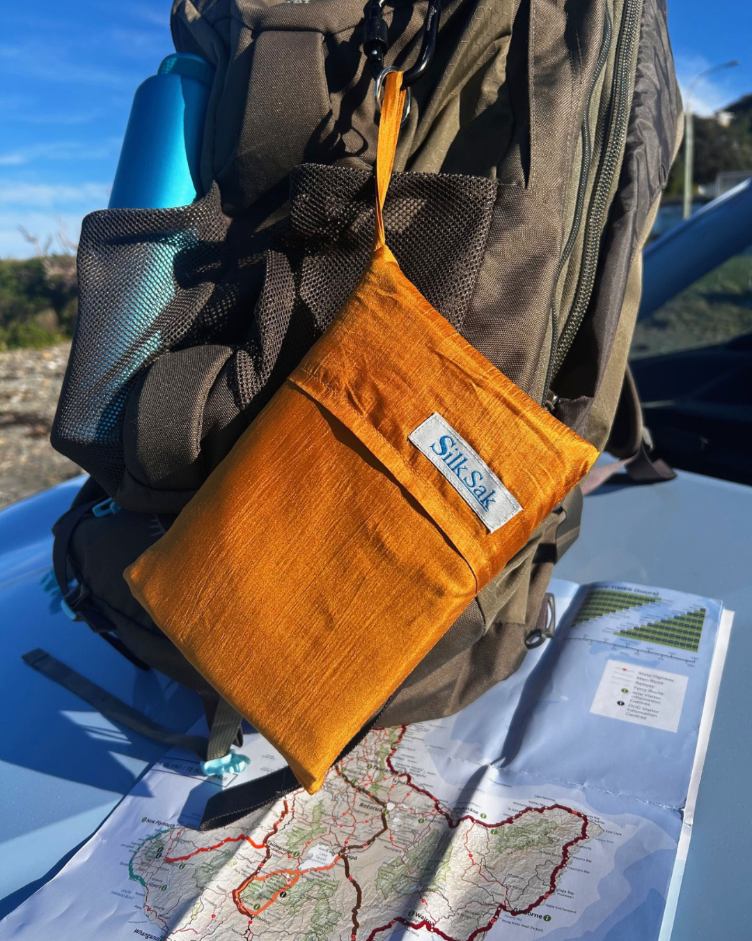 100% silk sleeping bag liner for a touch of luxury wherever your adventures take you