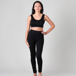 Women's Silkspun Legliners in Black front view