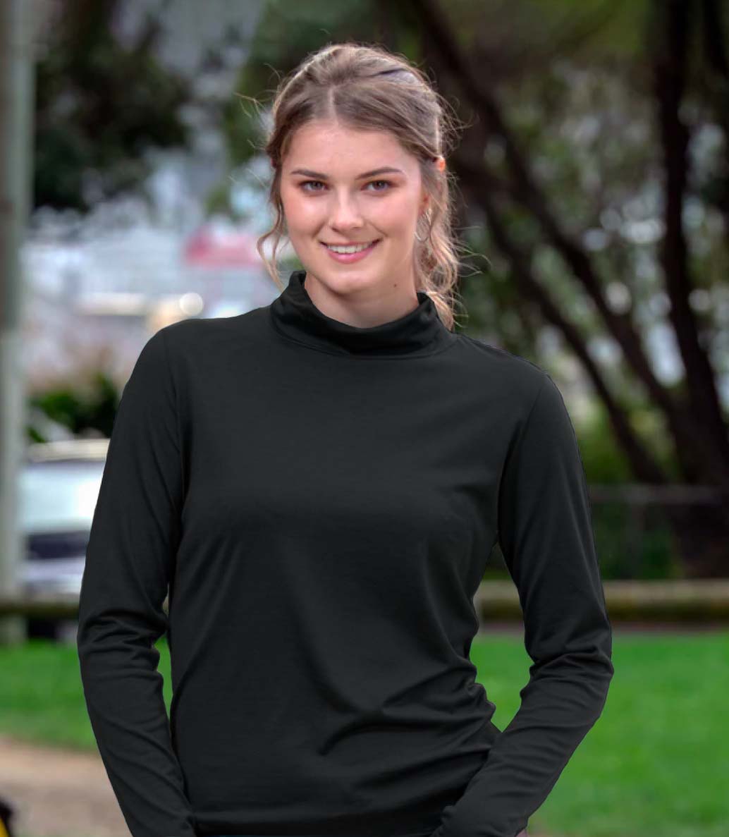 Women's Silkspun Turtleneck in Black