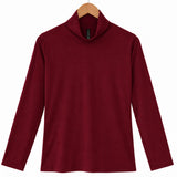 Women's Silkspun Turtleneck in Bordeaux red