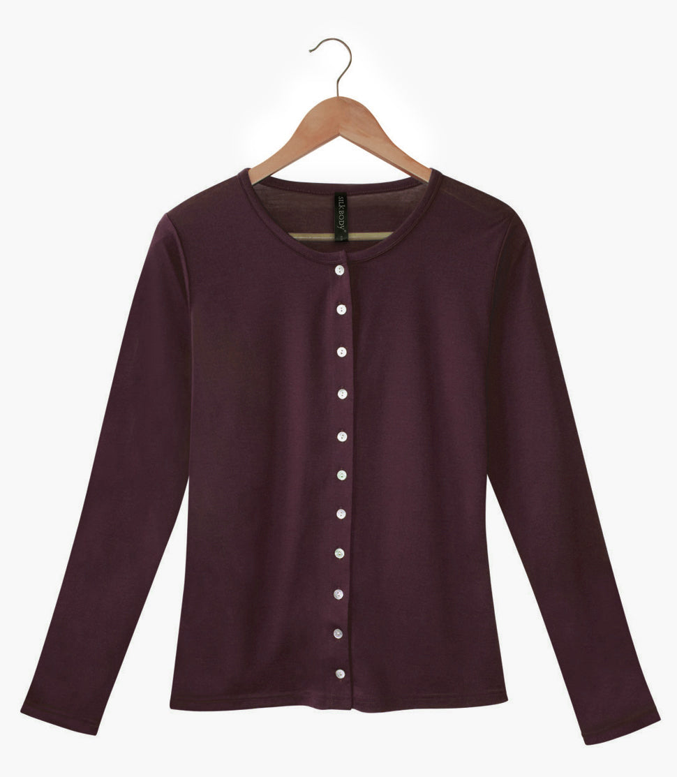 Women's Silkspun Buttoned Cardigan in Port Royale