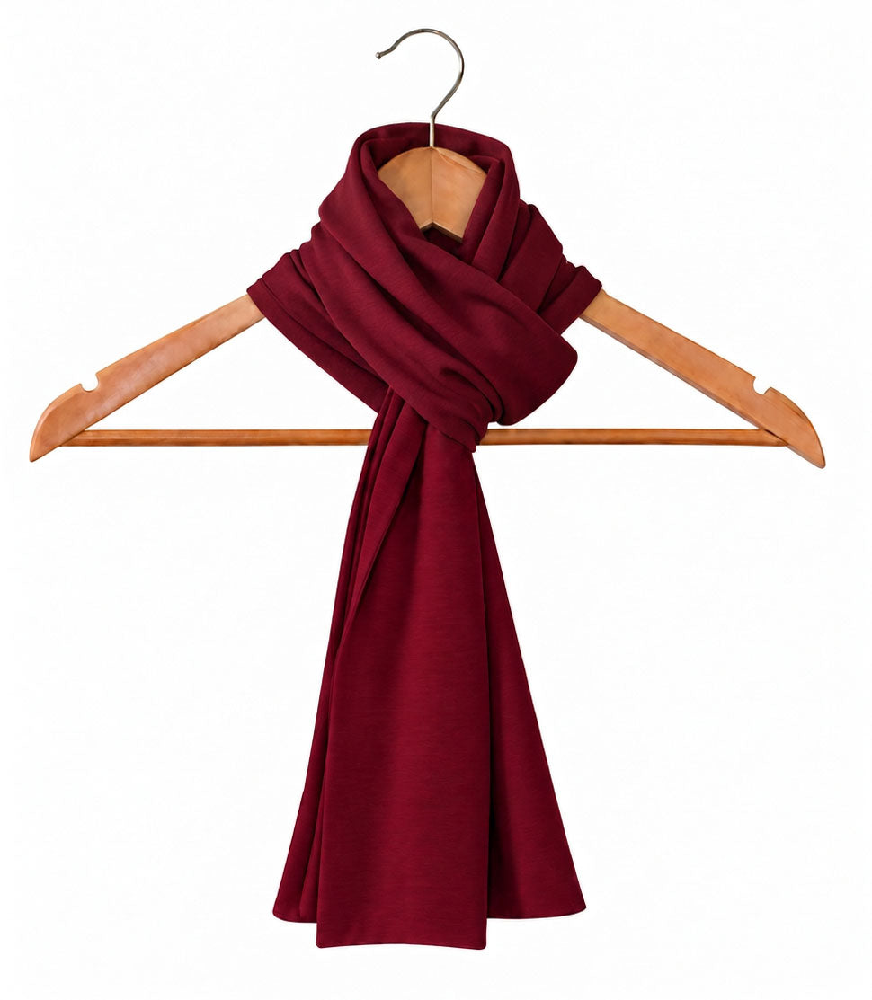 Silkspun Scarf in Bordeaux red