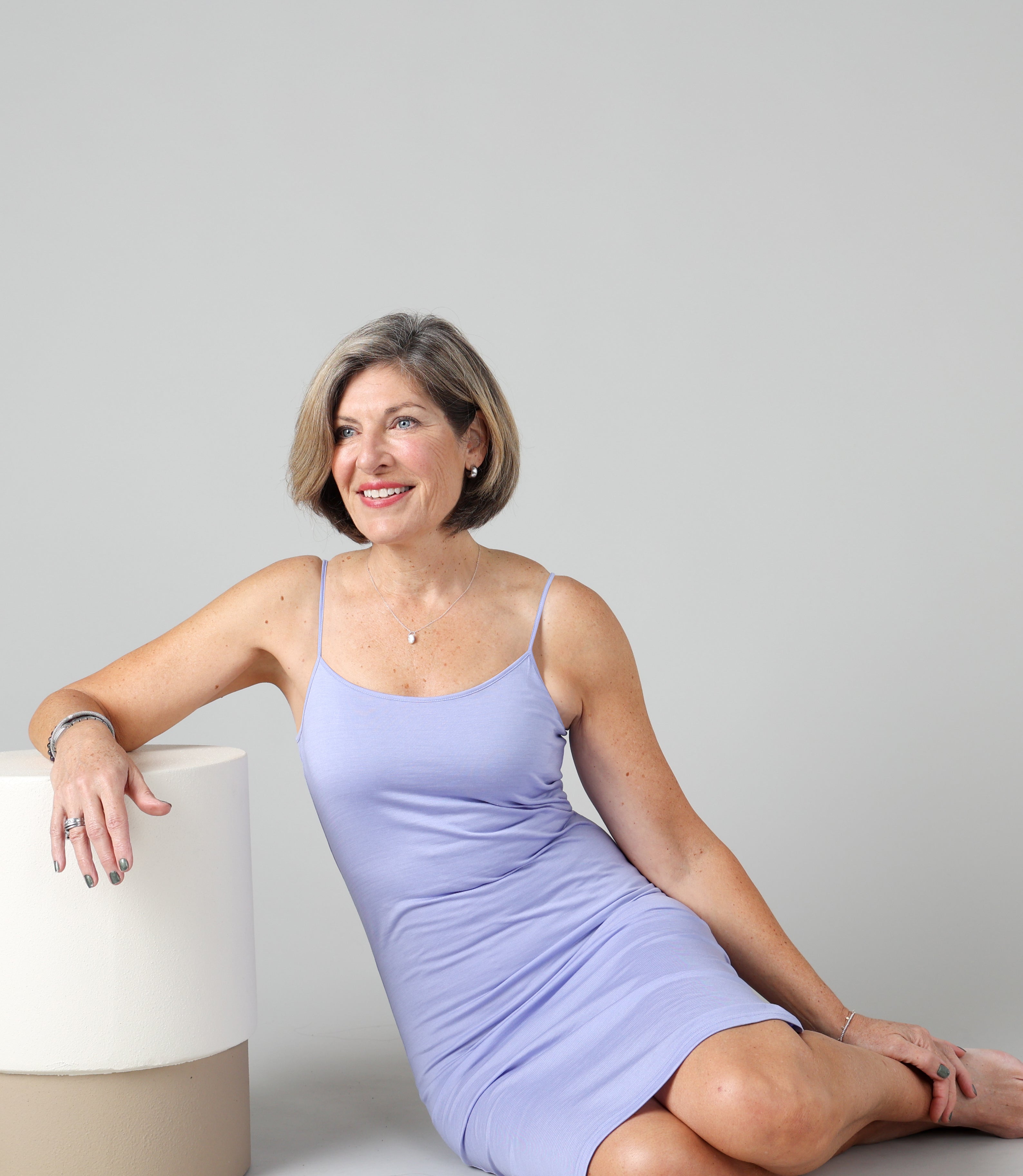 Women's Silkspun Slip Dress in Forget-Me-Not blue