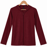 Women's Silkspun Hoodie in Bordeaux