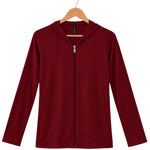 Silkspun Women's Hoodie in Bordeaux red