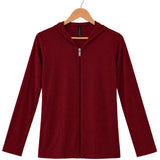 Silkspun Women's Hoodie in Bordeaux red