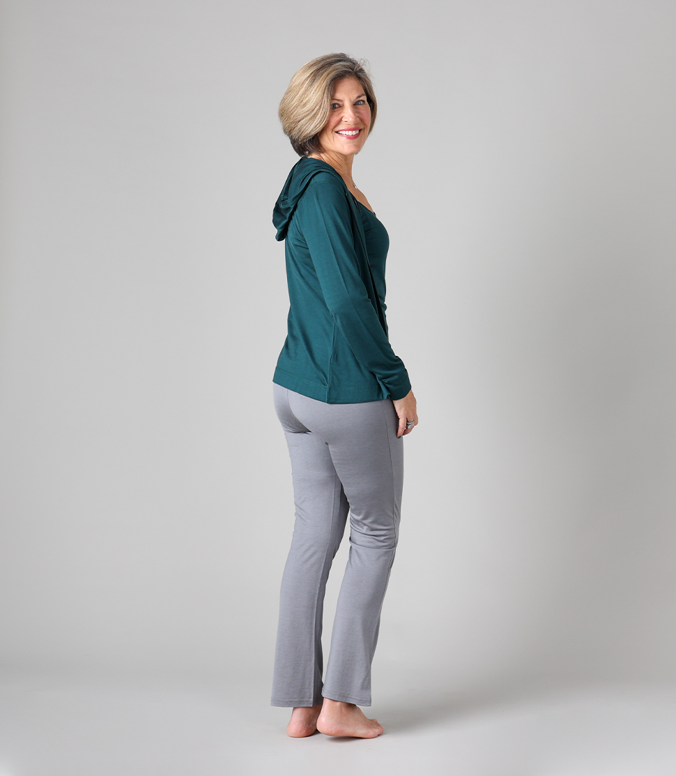 Women's Silkspun Hoodie in Deep Sea green - Final Clearance