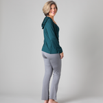 Women's Silkspun Hoodie in Deep Sea green - Final Clearance