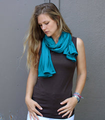 Silkspun Unisex Wrap Scarf in Electric Blue