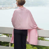 Silkspun Unisex Wrap Scarf in Shell Pink