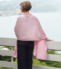Silkspun Unisex Wrap Scarf in Shell Pink