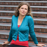 Silkspun V Neck Button-front Cardigan with fitted waist