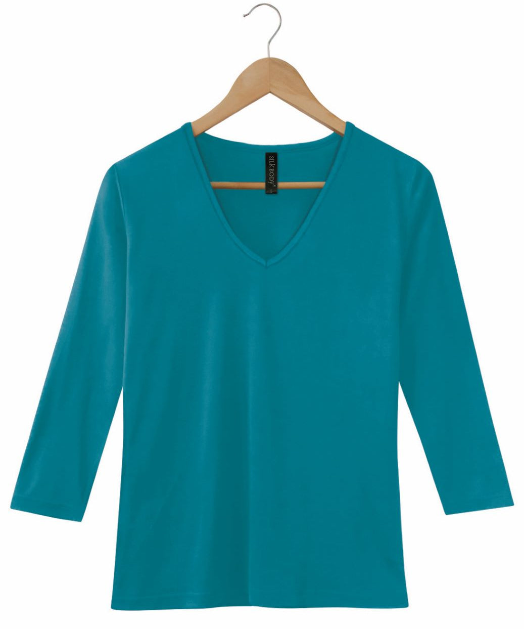 Silkspun 3/4 Sleeve V Neck