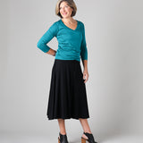 Silkspun 3/4 Sleeve V Neck