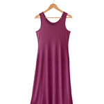 Mulberry pink Sleeveless Dress on hanger