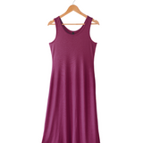 Mulberry pink Sleeveless Dress on hanger