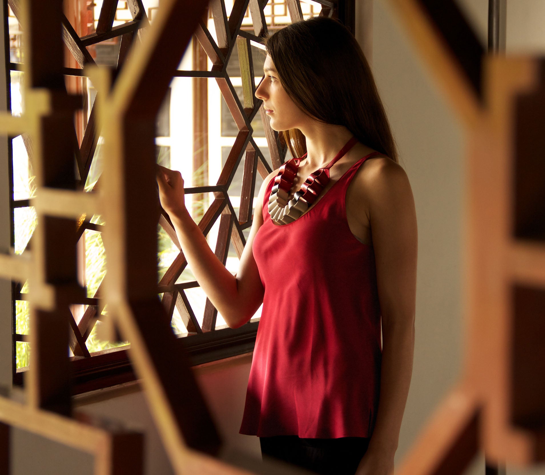 100% Pure Silk Crepe-de-Chine Camisole in Sunset