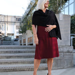 100% natural Silkspun unisex Wrap Scarf in  Black