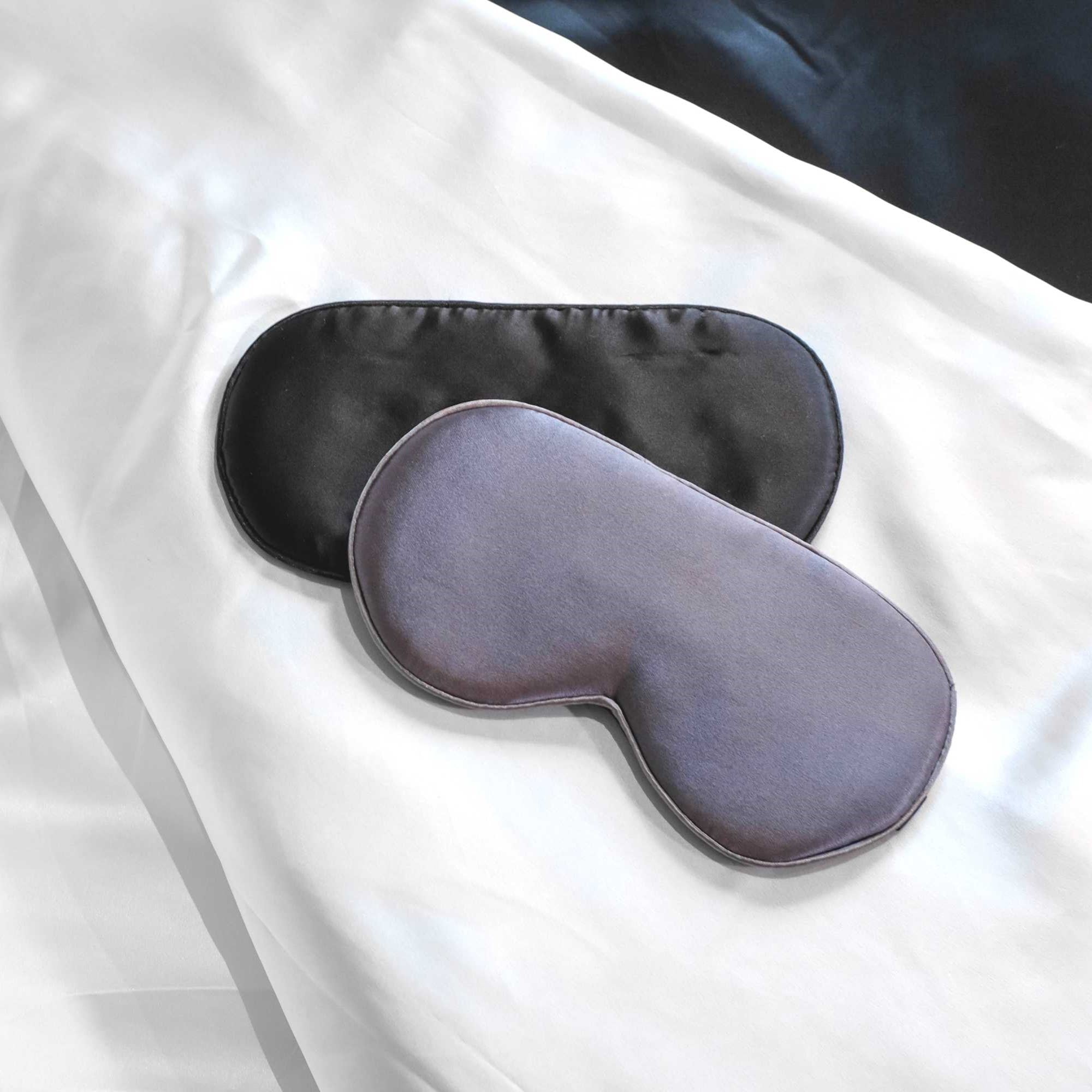 Silk Living 100% Pure Silk Eye Masks with adjustable elastic headband available in a range of colours