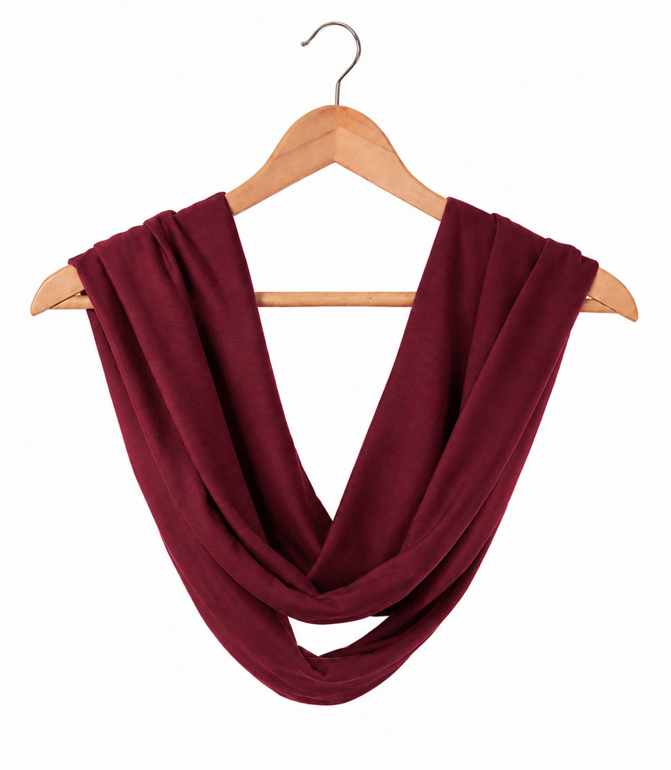  Silkspun Infinity Scarf in Bordeaux red