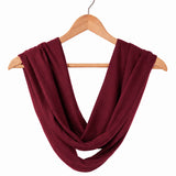  Silkspun Infinity Scarf in Bordeaux red