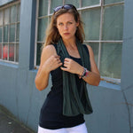 Silkspun Infinity Scarf with secret pocket in Nile Green