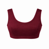 100% natural Silkspun FlexiBra in Bordeaux red