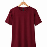 Men's Silkspun Short Sleeved Crew in Bordeaux Red
