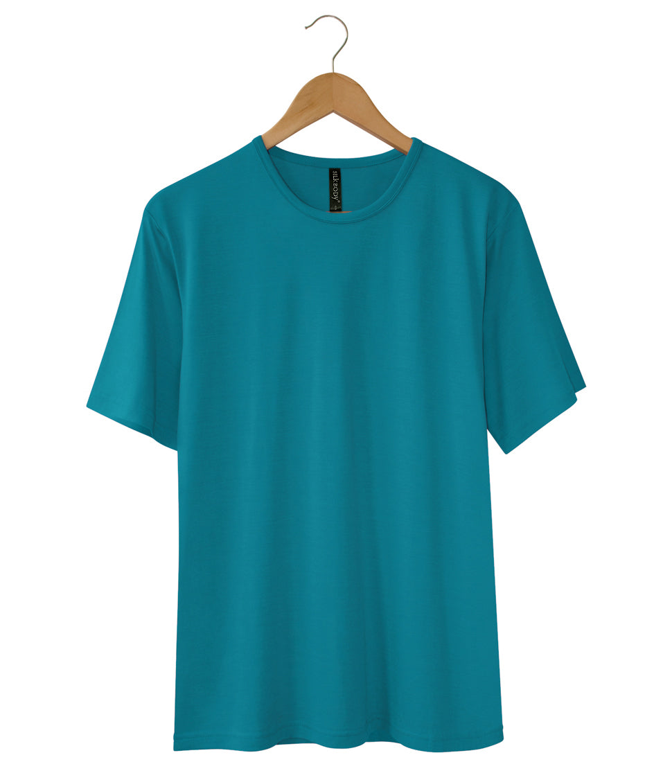 Men's Silkspun Short Sleeve Crew in Electric Blue