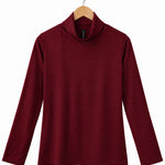 Men's Silkspun Polo Neck in Bordeaux Red
