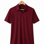 Men's Silkspun Short Sleeve Polo in Bordeaux Red