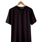 Men's 100% Pure Silk Short Sleeve Crew in Black