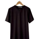  Men's 100% Pure Silk Short Sleeve Crew in Black
