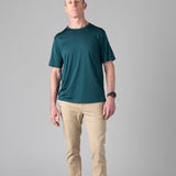 Men's Puresilk Short Sleeve Crew in Deep Sea