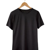  Men's 100% Puresilk Short Sleeve Crew in Black